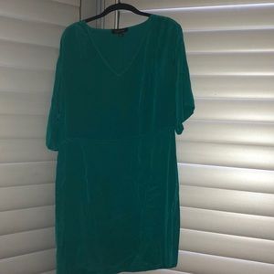 Turquoise silk Charlie jade dress size large